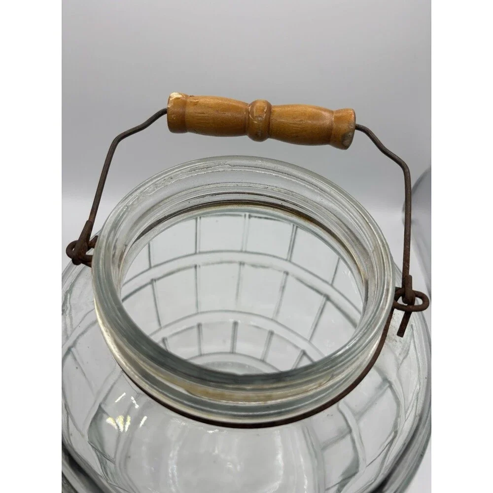 Vintage General Store Glass Barrel Pickle Jar 13